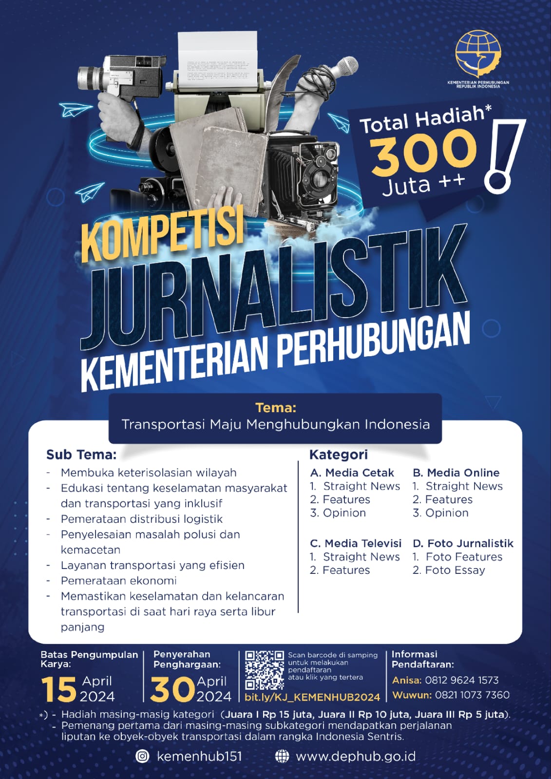  Ikuti Kompetisi Jurnalistik Kemenhub 2024, Menangkan Hadiah Jutaan Rupiah! 